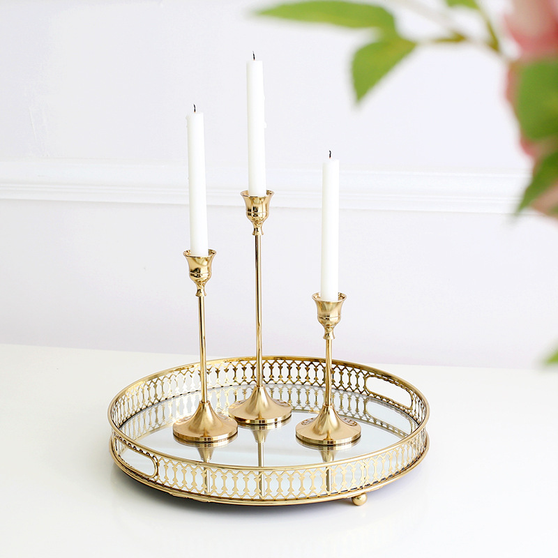 Vintage-Kerzenhalter Gold